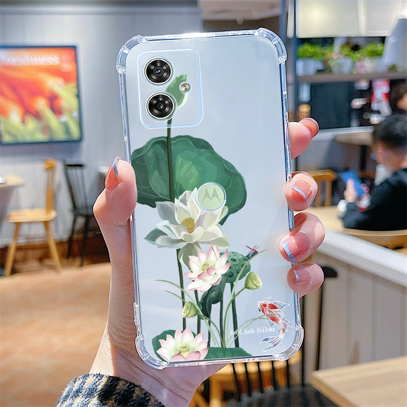 Elegant Floral Transparent Phone Case Cover