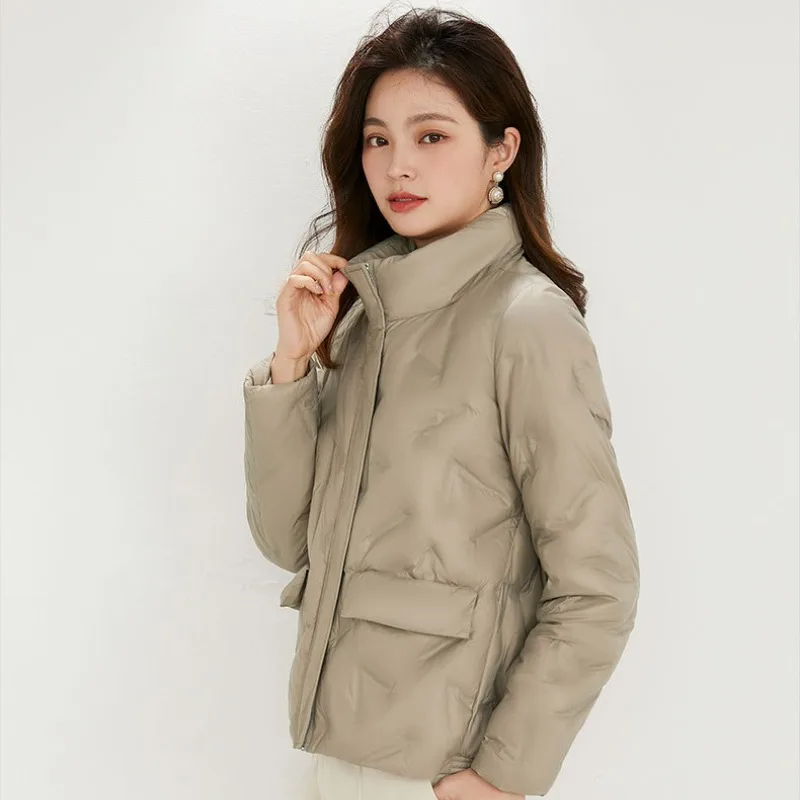2023 New Women Down Jacket Winter Coat Female Short-Length Frivolous Parkas Fashion Warm Outwear Slim Commuting Overcoat