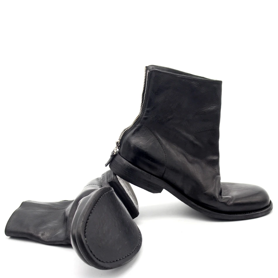 Vintage Back Zipper Chelsea Boots