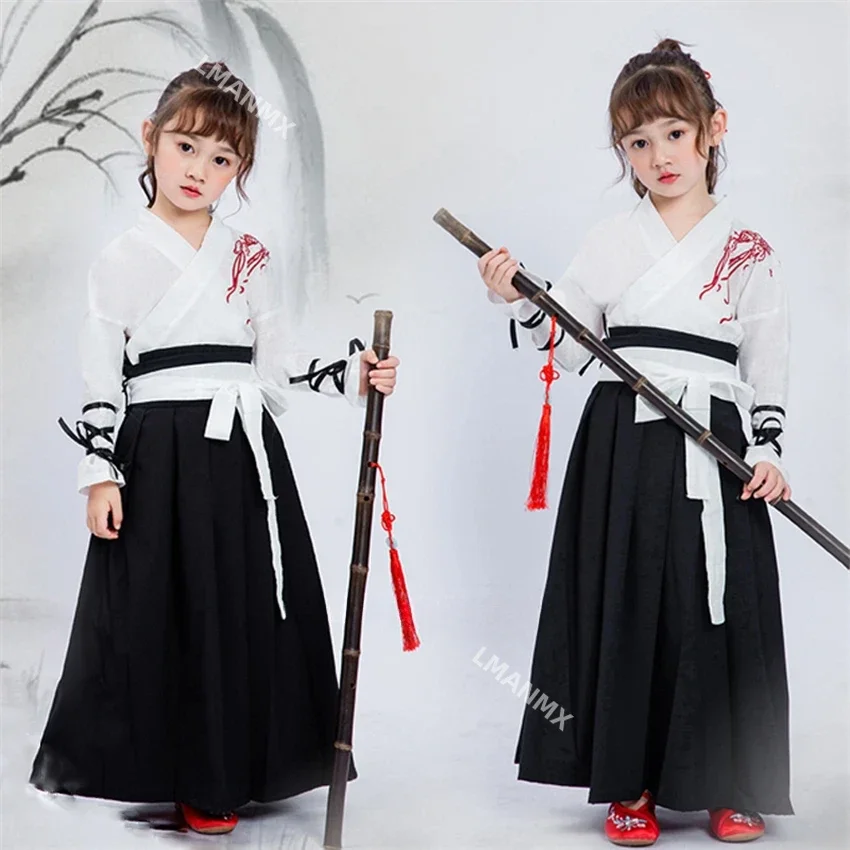 Traditional Kids Japanese Style Kimono Baby Girl Boy Yukata Samurai Costume Embroidery Crane Haori Robe Party Cosplay