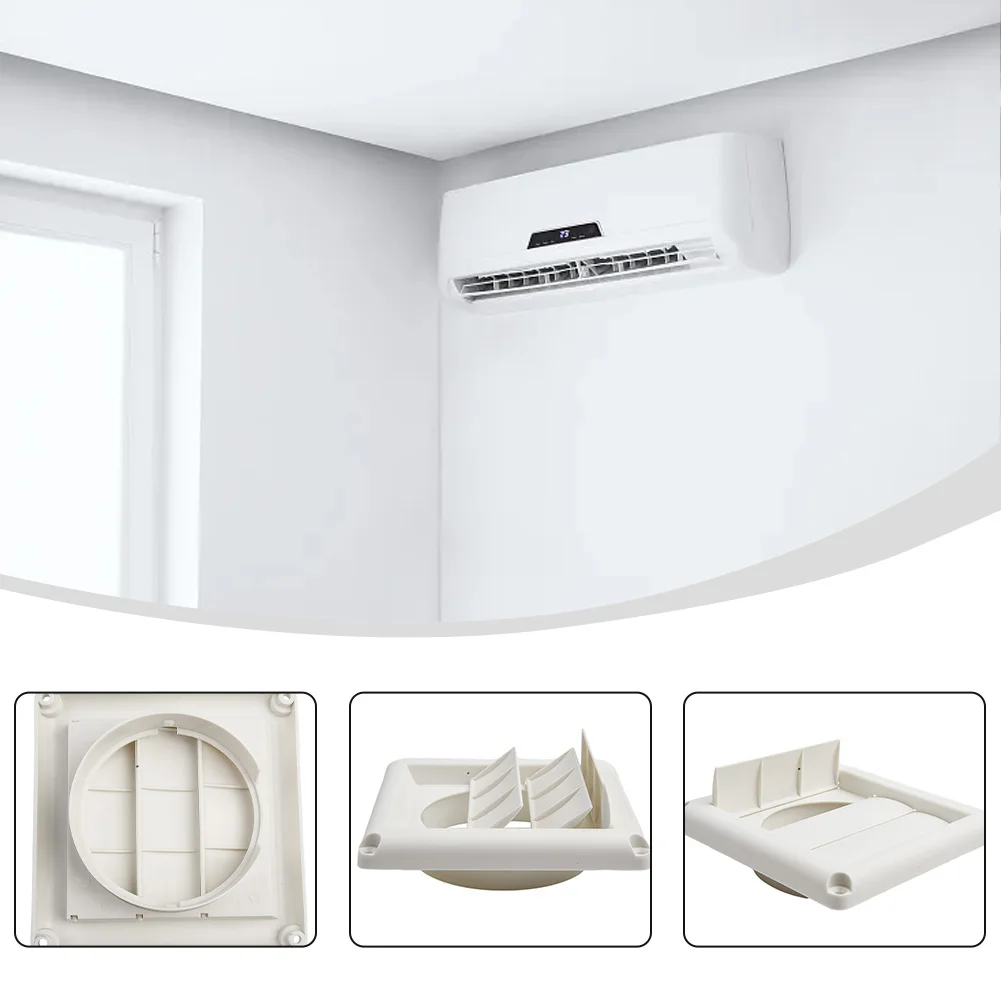 

Ventilation Grille Air Vent Grille White With Net 1PC 3 Gravity Flaps 4 Inch Corrosion Resistance Plastic For Home