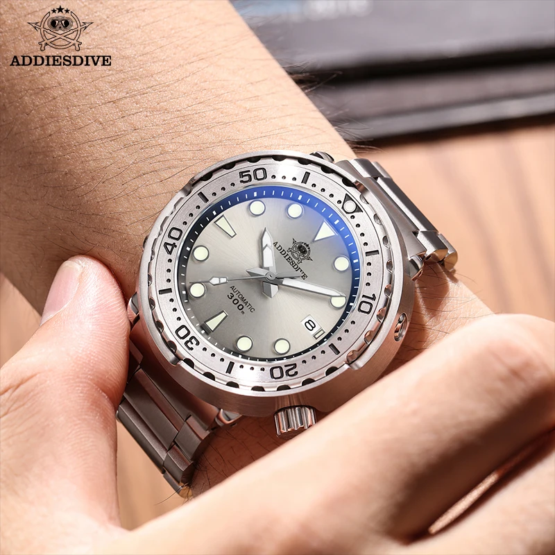 ADDIESDIVE Orologio Subacqueo Uomo Automatico NH35A - 1000 Metri Impermeabile, Cassa In Acciaio 316L, Vetro Zaffiro, Lunetta Ceramica E Lume BGW9