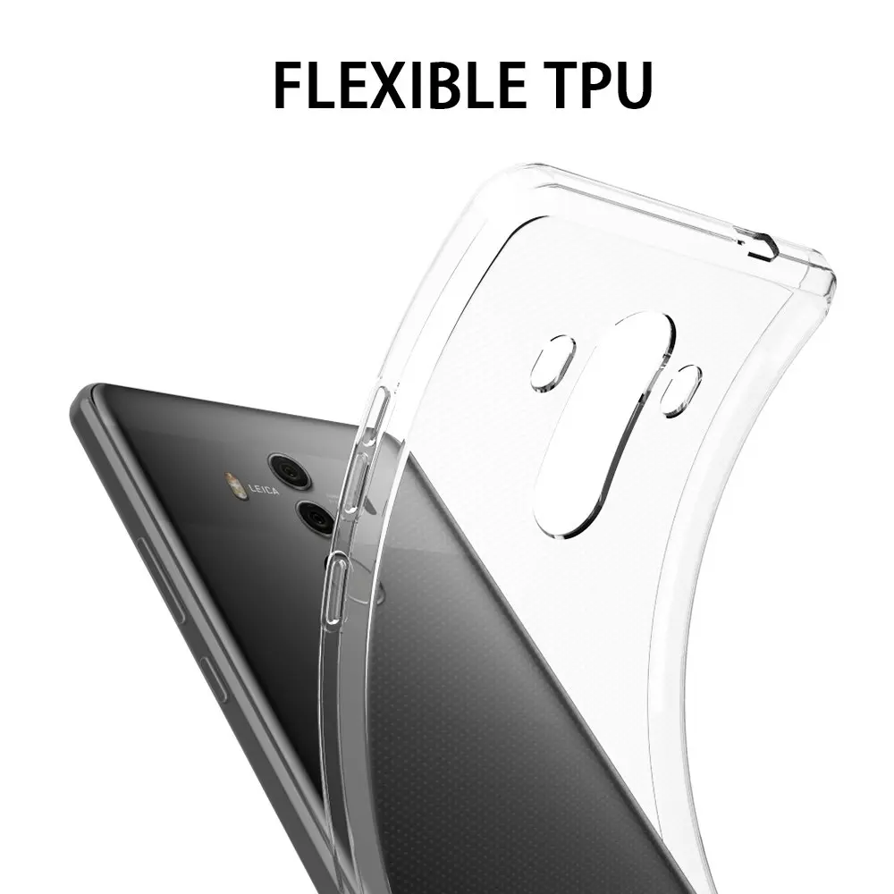 화웨이 메이트 10 프로 Mate10Pro 10Pro 소프트 TPU 투명 투명 실리콘 충격 방지 뒷면 커버 하우징 용 초박형 전화 케이스