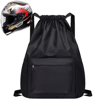 Motorcycle Helmet Bag Single Rope Plush Draw Pocket for Scooter Moped Bike Full Half Helmet Lid Protect Bag 1