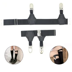 Women Sexy Punk Goth PU Leather Elastic Garter Leg Thigh Ring Clothing Accessory Leg Suspender Sexy Stockings Garters