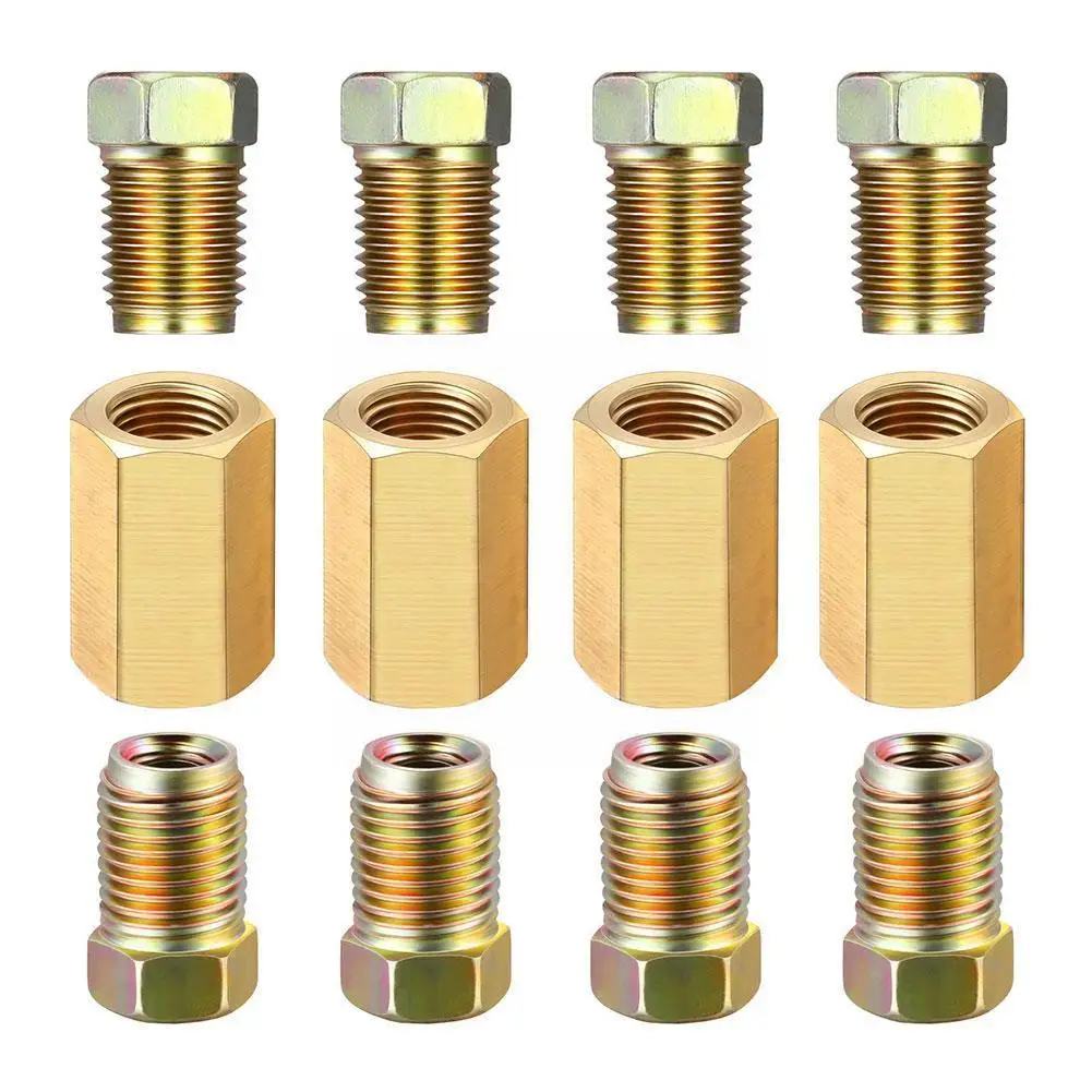 Brake Fittings Brass Inverted Pipeline Accessories Flare Adapter Compression Connector Union Car Fitting Tool