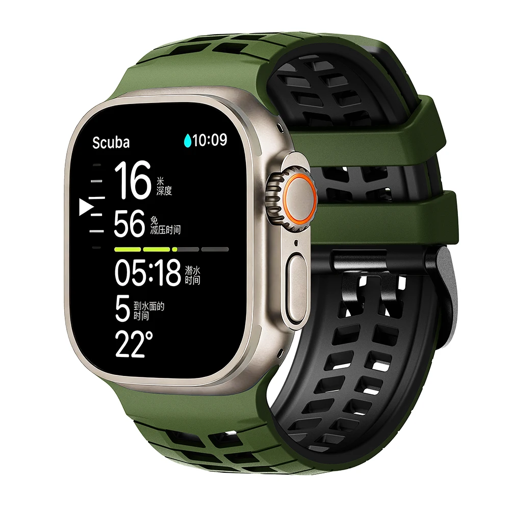 Premium Silicone Sports Bracelet for Apple Watch - Versatile Replacement Band