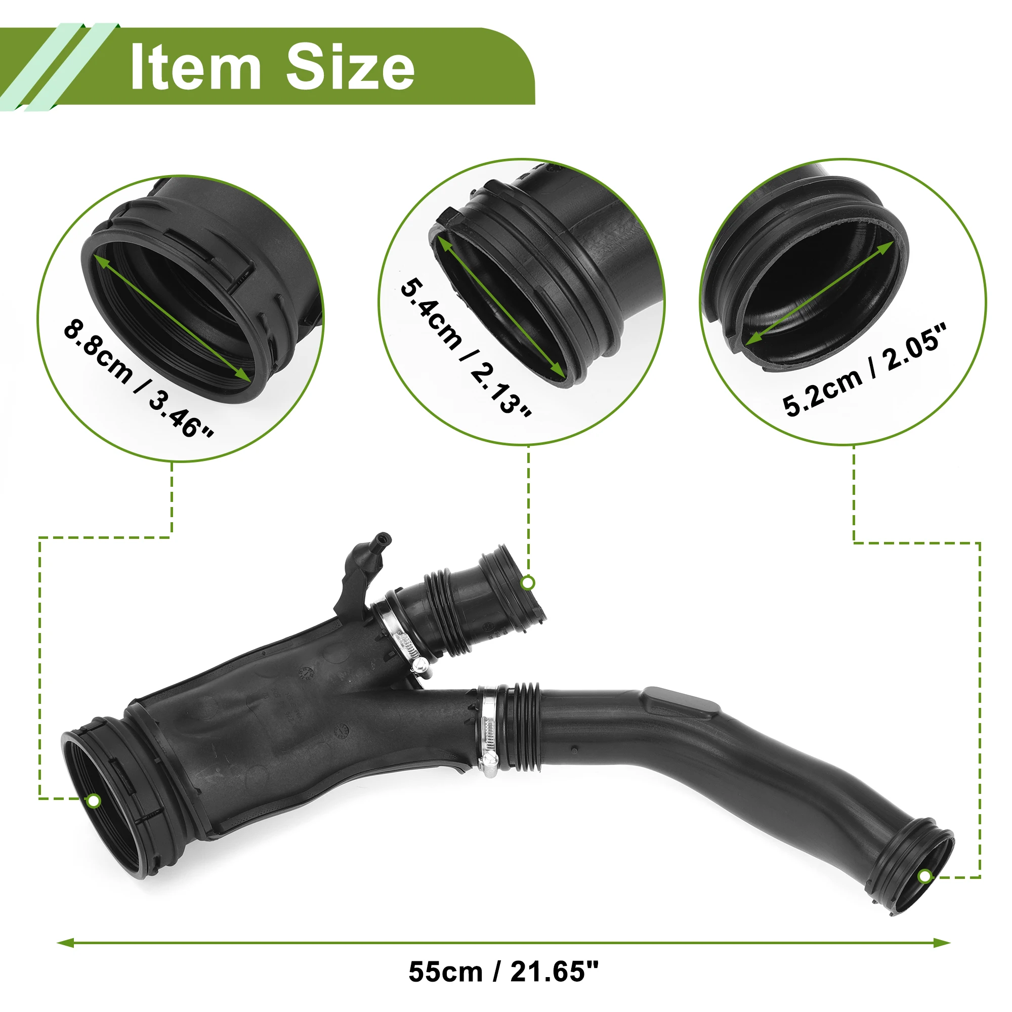 X Autohaux Car Assembly Turbo Air Hose No.13717582312 for BMW 7 Series X6 E71 F01 F02 740i 740Li N54 Cleaner Intake Hose 1 Pc