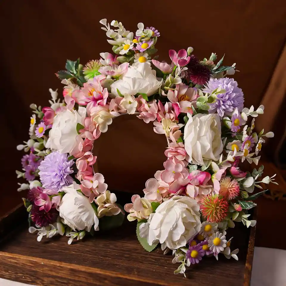 8 Coroncine Di Fiori Multicolore Per Capelli - Fasce Floreali Per Sposa, Festa, Matrimonio E Festival