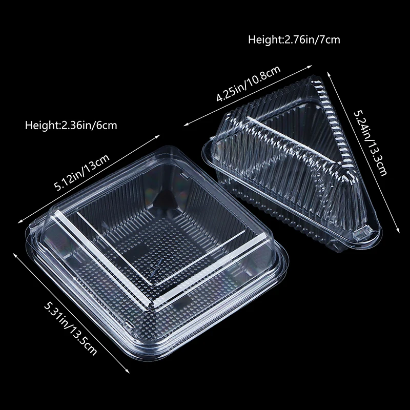 10Pcs Triangle and Square Cheesecake Boxes, Pie Holders and Cake Slice Containers, DIY ... - SKU TSCB1845 - UGI Packaging