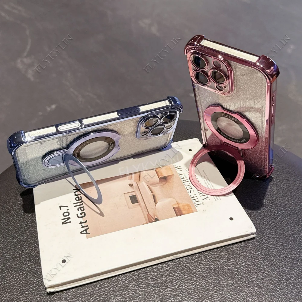 Ultra-Thin Transparent Phone Case with Shining Pearl Bracelet
