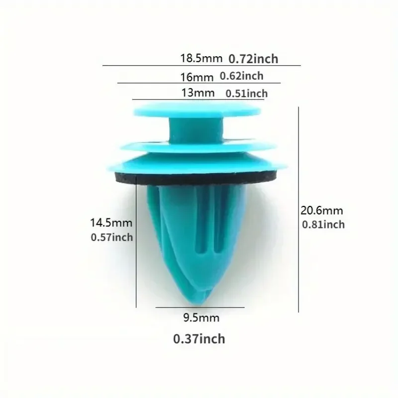 10/300PCS Auto Door Panel Clip with Seal Ring Auto Fastener Rivet Bumper Clip Retainer Car Interior Retaining Accessories 5