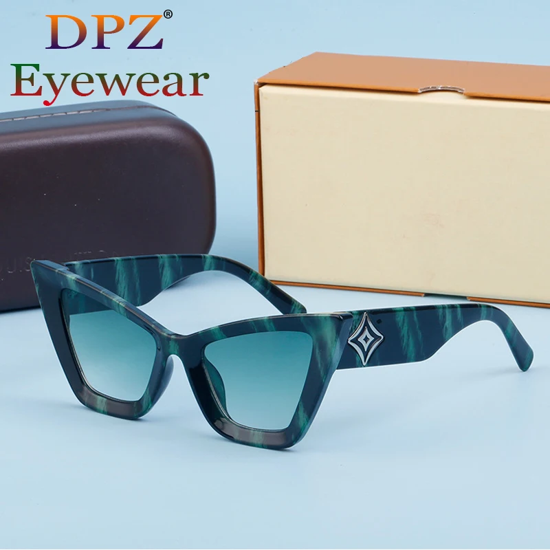 

2023 Fashion Personality Small Frame Cat-Eye Style Gradient Sunglasses For Men Women Luxury Brand Sunglasses Female Sexy Shade
