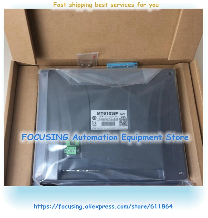 

Новый в коробке HMI MT6103 MT6103IP MT6103IP1WV 1024*600 TFT ЖК-экран может заменить TK6100I TK6100IV5 TK6102I TK6102IV6