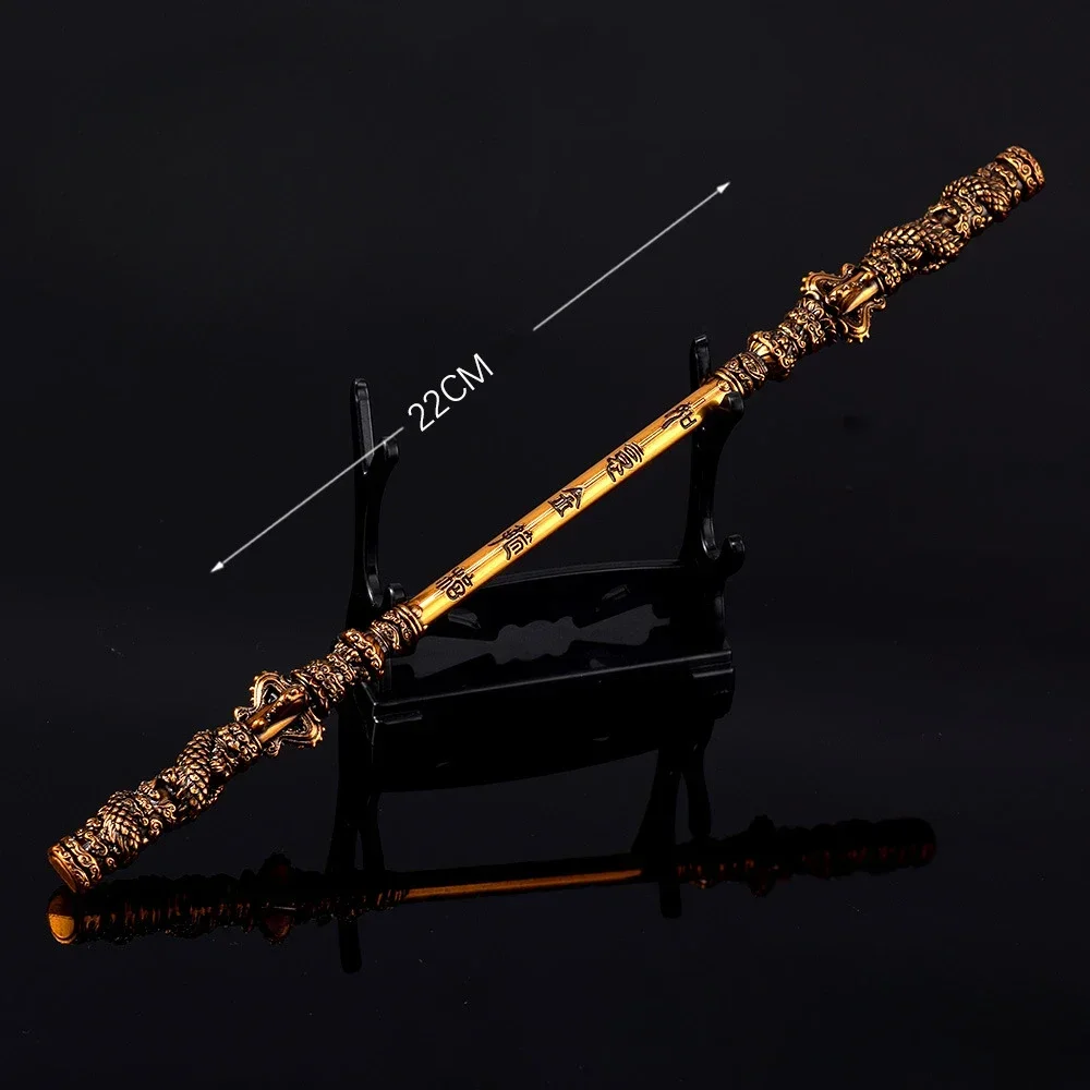 22cm Black Myth: WuKong Weapon Sun Wukong Monkey King Bar Game Anime Katana Weapon Ancient Style Peripherals Christmas Gifts Toy 5