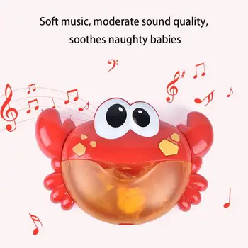Blowing Bubble Baby Bath Toys Outdoor Foam Maker Waterproof       Cartoon Crab Bathroom Swimming Pool Toys Bathtub Soap Machine 5