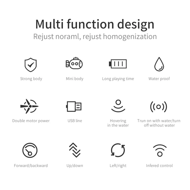 RC Foam Submarine Boat 2.4GHz USB Charge Remote Control for Children Holiday Birthday Toys Remote Control Toys 2