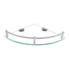 Hot Selling-Bathroom Shelves, Bathroom Glass Corner Shelf Triangle Wall Mounted ,Tempered Glass Shelf For Storing Shower Gel/Soa 2
