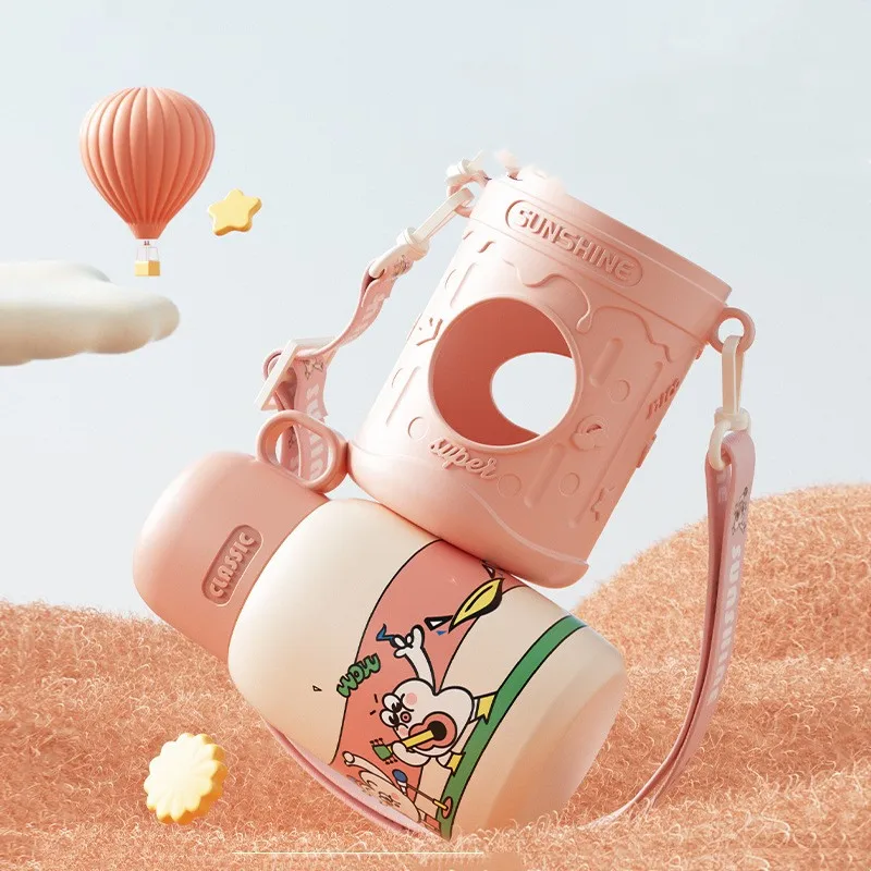 

Children's Stainless Steel Thermos Cup, High Appearance Level, Cartoon Straw Kettle, Food Grade, Girls, Children's Cup, 500ml