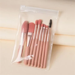 Luxurious 8 - Piece Soft & Fluffy Makeup Brush Collection for Effortless Beauty (8PCS - Pink)