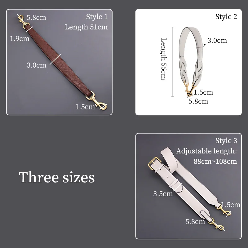 Bag Strap Replacement Wine God Bag Wide Shoulder Strap TINBERON Handbag Accessories Crossbody Underarm Bag Strap For Women's Bag
