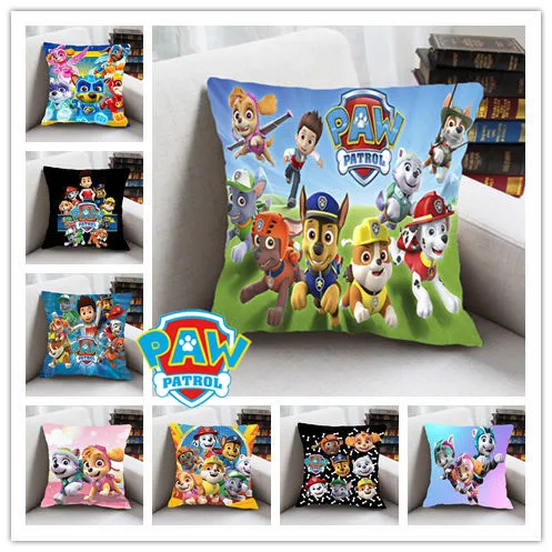 

Cartoon PAW Patrol Cute Pillow Pillow Cover Bedroom Bedside Cushion Waist Pillow Living Room Backrest Pillow Case Office Cushion