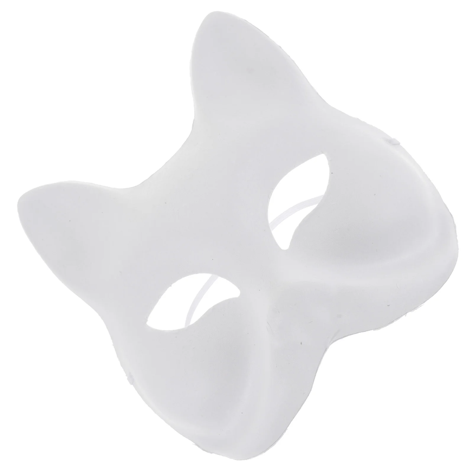 

6Pcs DIY Animal Unpainted Craft Mask White Blank Hand Painted Mask Masquerade Party Favors (Fox)