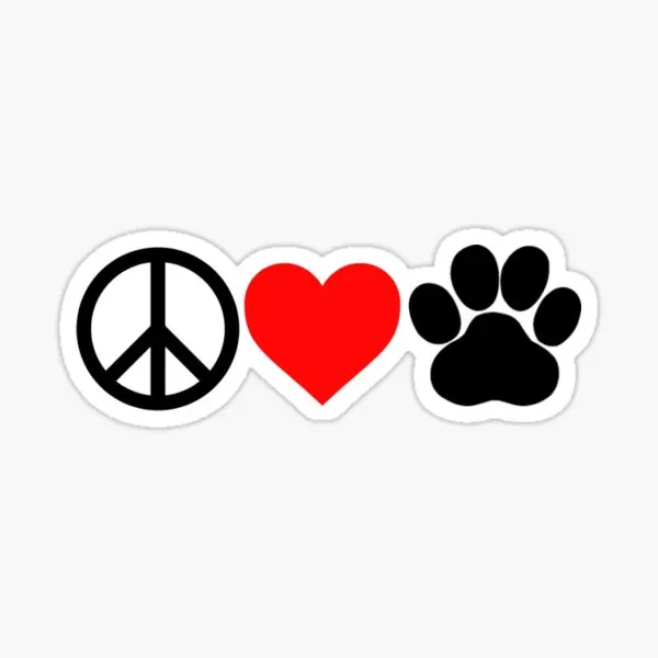 

Наклейки на автомобиль с надписью «Peace Love Paw», 5 шт.
