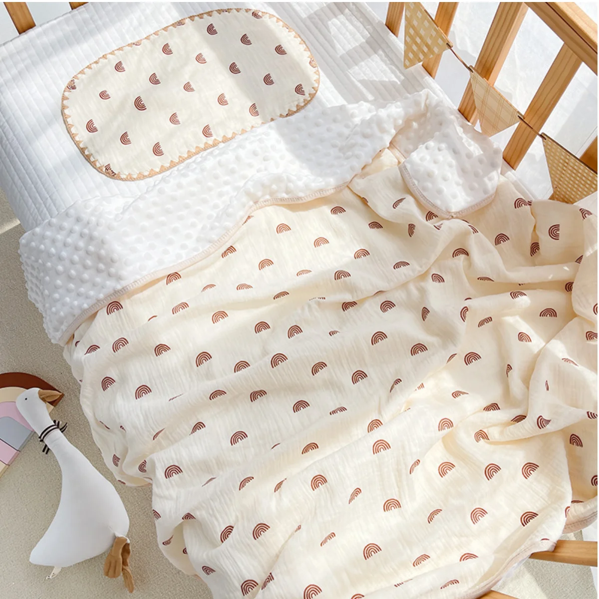Cotton Baby Quilt Spring Summer Blanket Children's Muslin Comforter Soft Kindergarten Quilt Baby Items Bedding Doudou Blanket