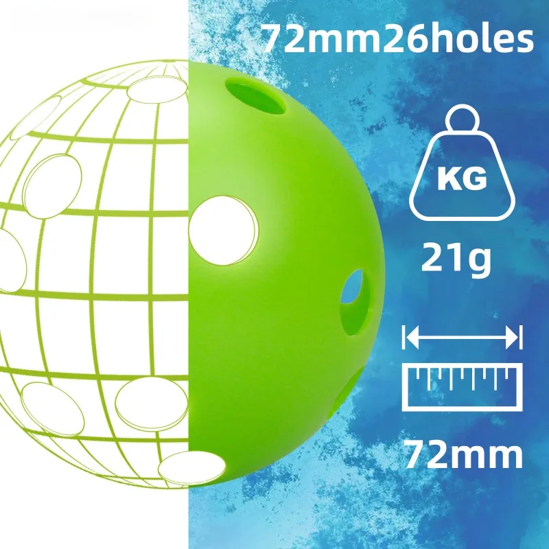 Baseball Practice Ball 72mm 26 hole injection molded pickleball Hole Ball Super soft outdoor practice Baseball 21g baseball balls