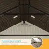 Heavy-Duty Resin Storage Shed Sand 103"D X 100.5"W X 122.25"H Multi-walled Polypropylene Resin Panels with Lockable Doors 6