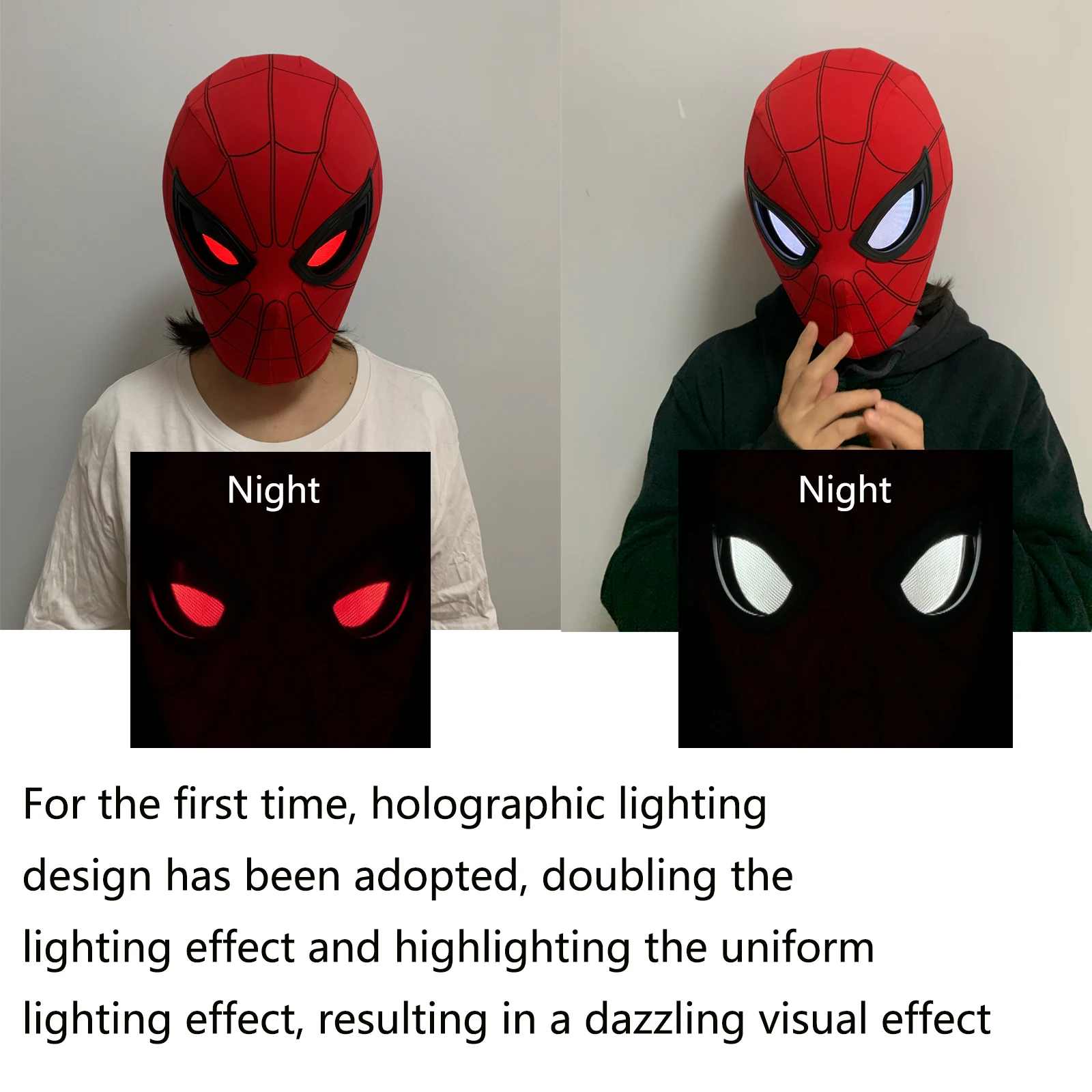 Spiderman Mask, Spider Man Homecoming Upgraded Cosplay Mask, Spiderman Mask  With Blinkable Eyes, Spider-man Wearable Movie Prop Replica 