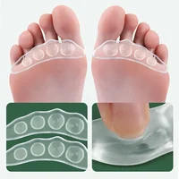 Semelles intérieures en silicone pour les pieds, sandales en gel pour femmes, coussinets non alds pour l'avant-pied, chaussures confortables, absorption des chocs, coussin de chaussure, soins des pieds 3