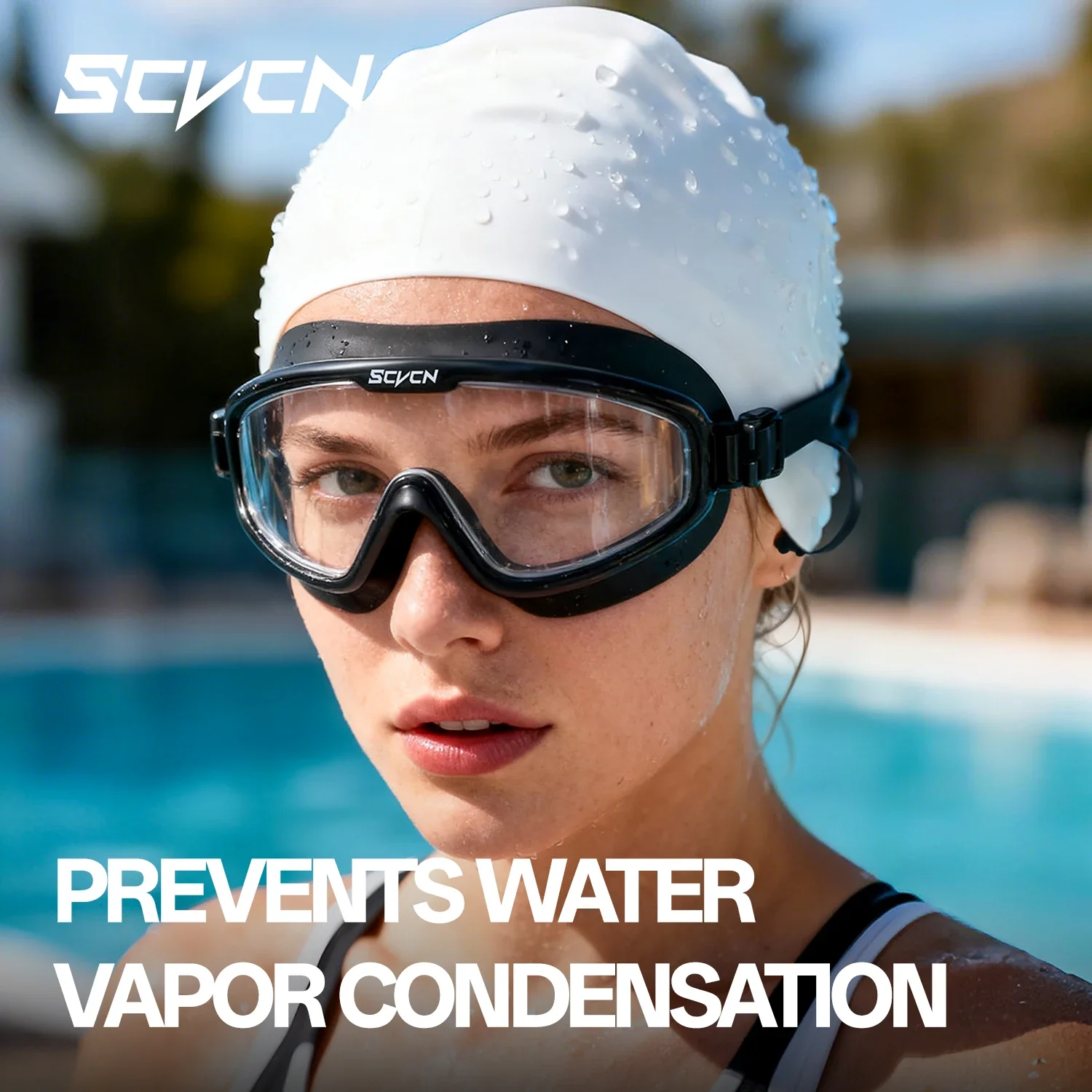 Scvcn Full Frame Swim Eyewear Clear Swimming Goggles Anti-fog Anti-ultraviolet Safe Water Lenses Accessories Triathlon Men Women