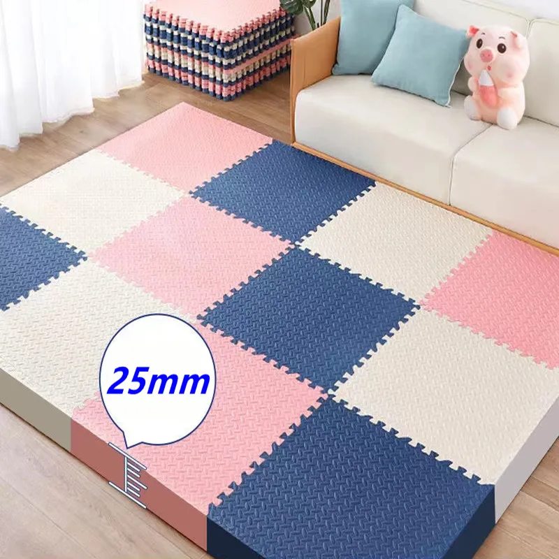 Tatames Play Mats Thicken 25mm Foot Mat Playmat Baby Puzzle Mat 8PCS 30x30cm Baby Floor Mat Baby Game Mat Baby Mat Puzzle Mat