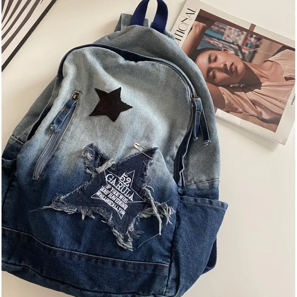 【AEAE】韓国人気★OUT POCKET DENIM BACKPACK Qoo10] aeae 【aeae】 OUT POCKET DE : バッグ・雑貨
