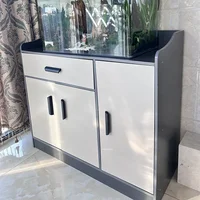Nordic Simple Multi-functional Kitchen Cabinets Small Apartment Home Kitchen Cabinet Living Room Floor-standing Storage Cabinets 1