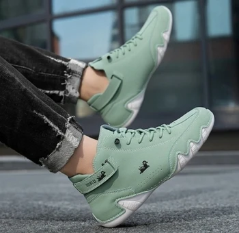 أحذية رجالية فاخرة عارية التمهيد المألوف Avant Garde تصميم عالي الجودة أحذية مشي خفيفة الوزن الاتجاه نمط الشارع أحذية رجالية كاجوال 5