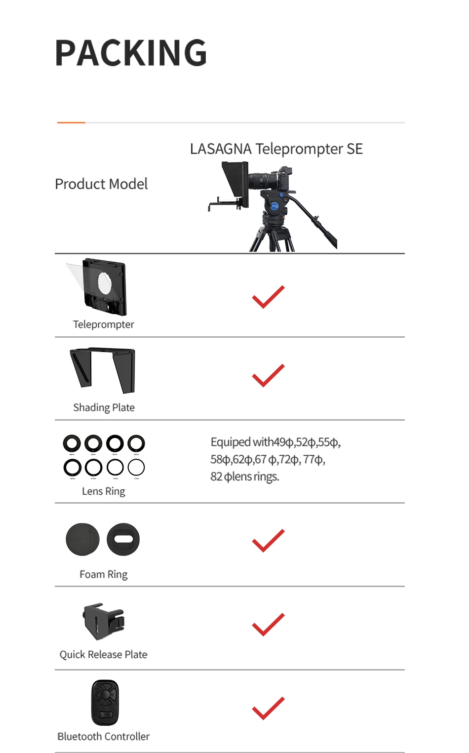 Professional Teleprompter for Phone DSLR Video Recording Mobile