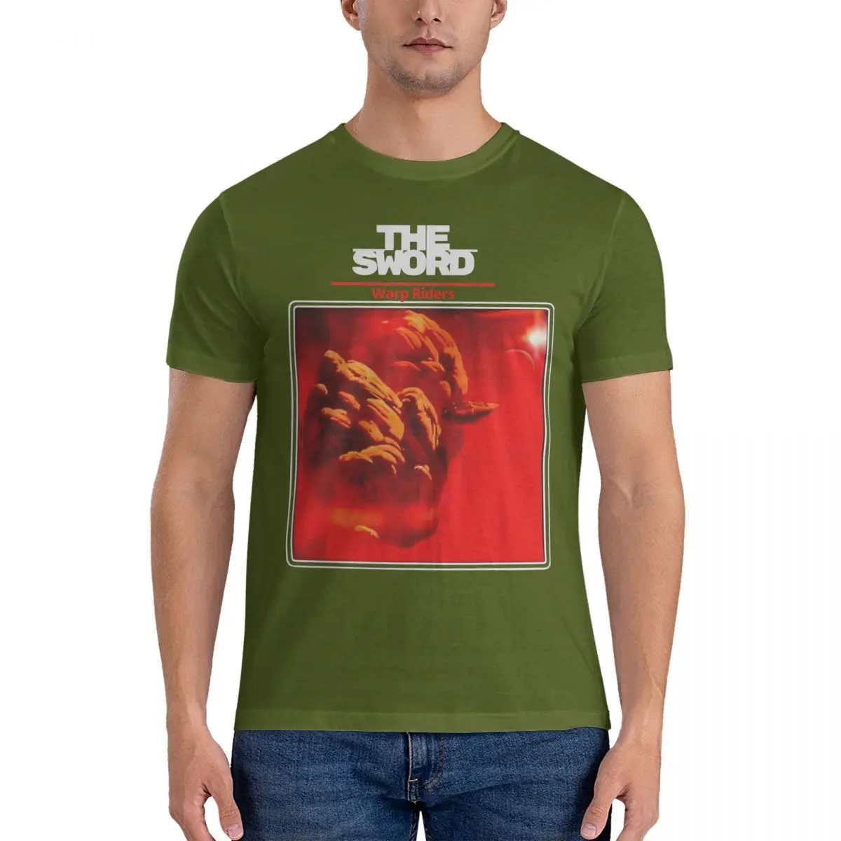 thumbnail image 1 of Camiseta para hombre WARP RIDERS, divertida camiseta de algodón puro, camiseta de manga corta de The Sword Band, camiseta de cuello redondo, idea de regalo, 1 of 7