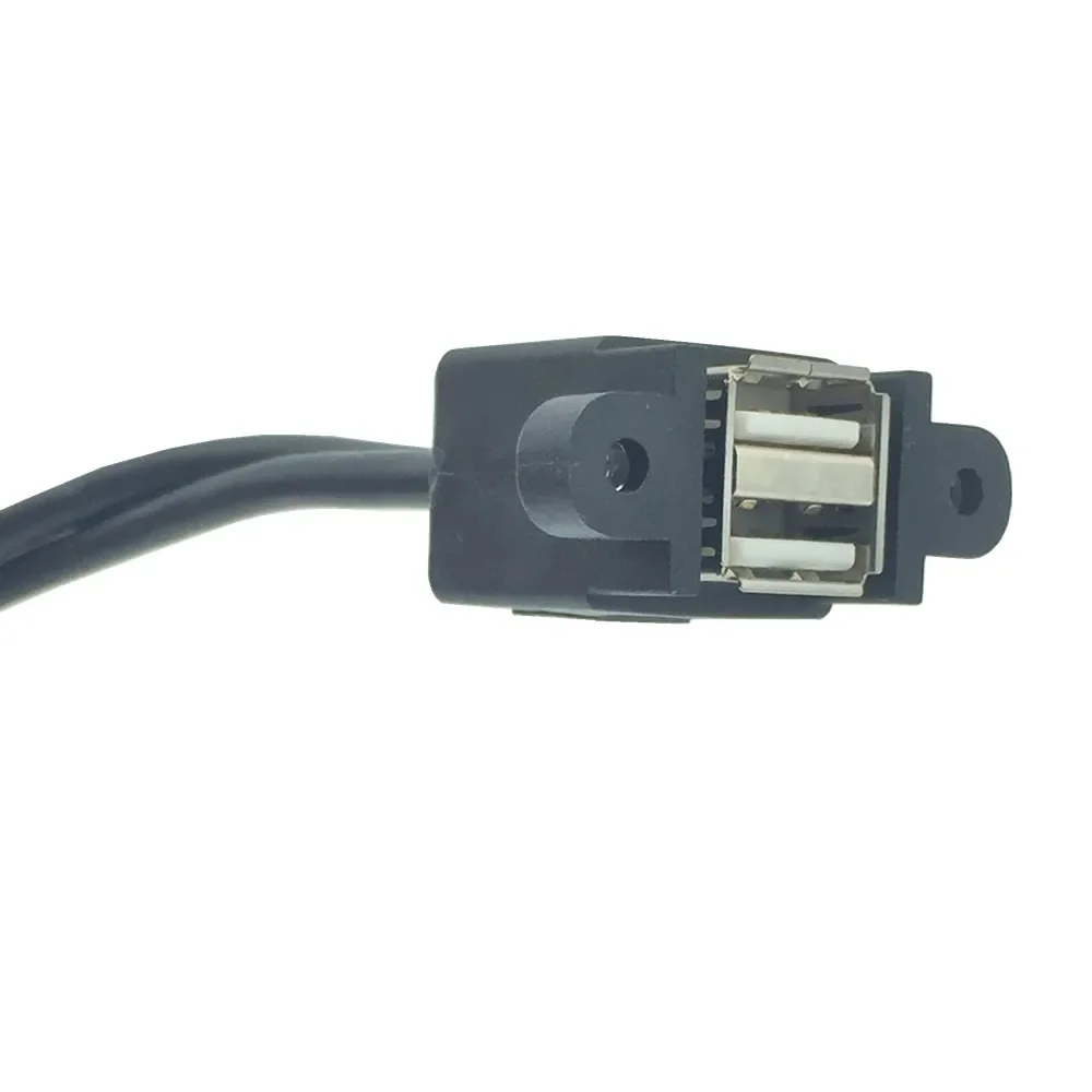 듀얼 포트 USB 2.0 A 수-암 M/F 익스텐션 나사 잠금 패널 마운트 케이블, 50cm, 30cm