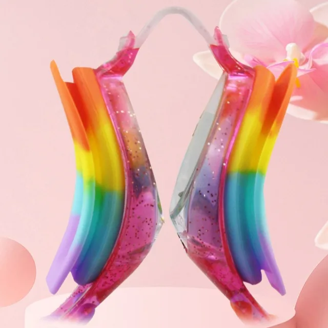 Eyelash Childrens Swimming Goggles Waterproof Anti Fog Eyelash Glasses Colorful HD Swimming Goggles Water Sports 2