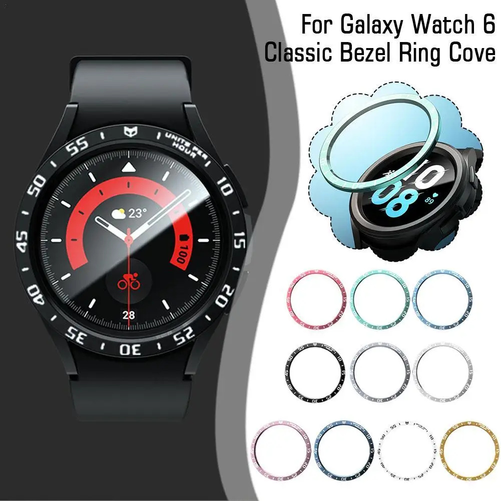 Per Samsung Galaxy Watch 6 Classic 43Mm 47Mm Pc Bezel Rings Custodia Cover Paraurti Smartwatch Accessorie Watch 6 Classic Bezel