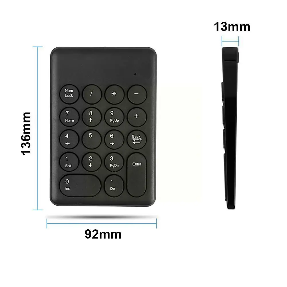 269 유선 무선 숫자 키보드 회계 은행 엔지니어링 키보드 미니 USB 초콜릿 키보드 인터페이스 키보드 T2Y1