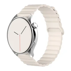 Premium Magnetic Loop Silicone Link Bracelet - Universal 20mm/22mm Strap for 22mm watch band (31. Starlight color)