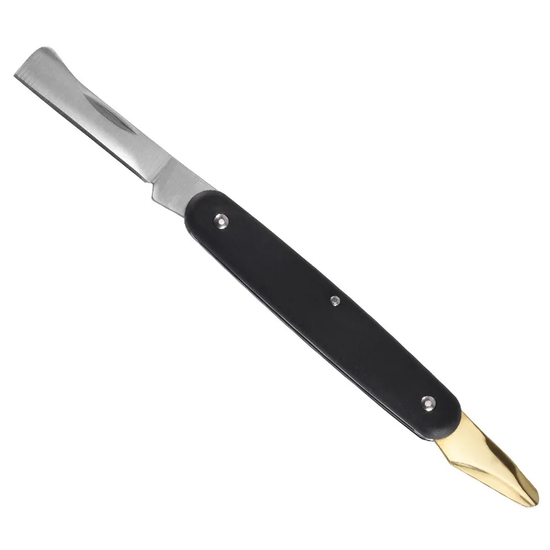 Couteau d'élagage pliable en acier inoxydable avec manche en bois, outils de greffage, coupeur de greffage de jardin professionnel 8