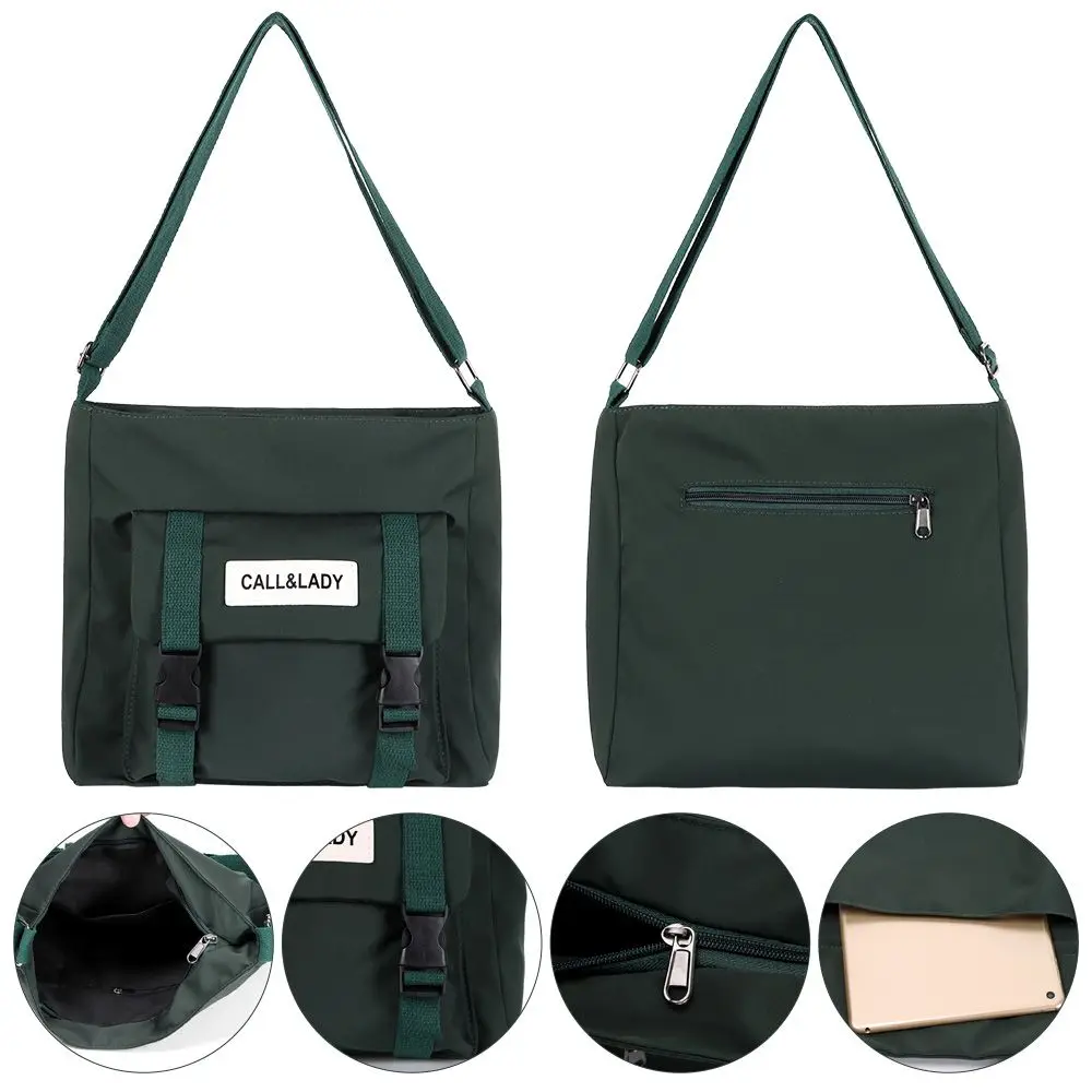 Portable messenger hit color canvas bag men and women can hold books,  all-match Japanese large-capacity tote bag - Shop todaynowind Messenger Bags  & Sling Bags - Pinkoi