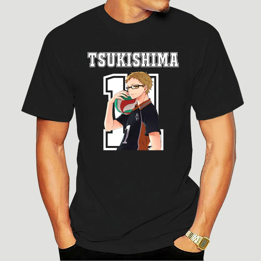 New Style Tsukishima Kei Haikyuu Anime T Shirt Funko Pop Mens Clothes Oneck Cotton Big Size