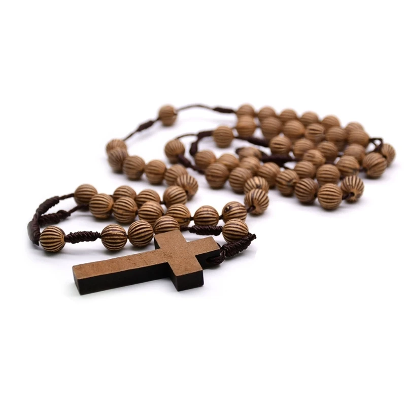 Catholic Rosary Wood Beads Mini Rosaries Cross First Communion Baptism Party Favor