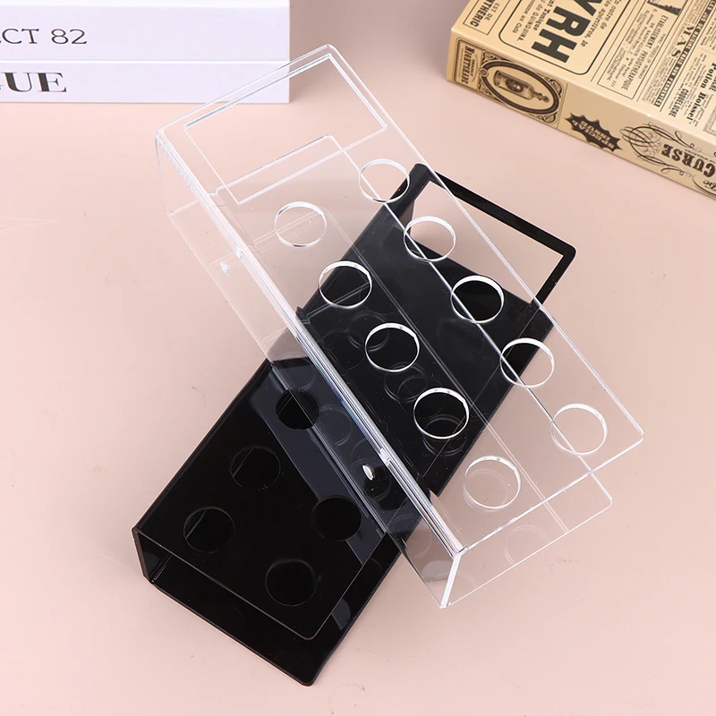 1pc Acrylic Marker Pen Holder With 10 Slots - Wall-Mounted Dry Erase Storage Rack Classic Design Pen Holder Suitable For Office